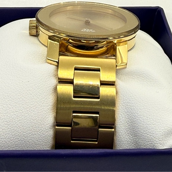 Movado Women\'s BOLD All Gold Stainless Steel Crystal Dot 36mm Watch New Battery main image 14